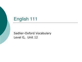 English 111