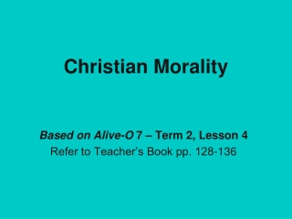 Christian Morality