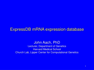 ExpressDB mRNA expression database