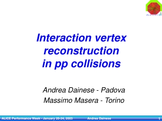 Interaction vertex reconstruction in pp collisions