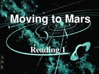 Moving to Mars