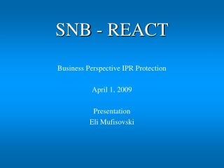 SNB - REACT