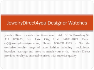 800-371-1565 cs@jewelrydirect4you.com Jewelrydirect4you