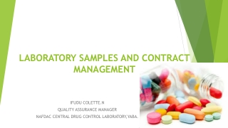 LABORATORY SAMPLES AND CONTRACT MANAGEMENT