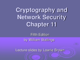 Cryptography and Network Security Chapter 11