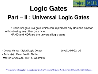 Logic Gates Part – II : Universal Logic Gates