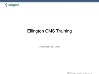 Ellington CMS Training