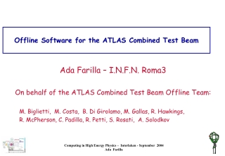 Offline Software for the ATLAS Combined Test Beam
