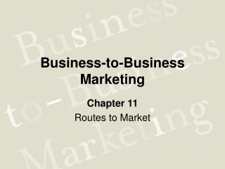 Business-to-Business Marketing