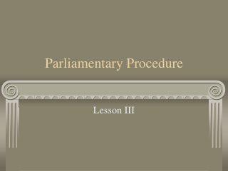 Parliamentary Procedure