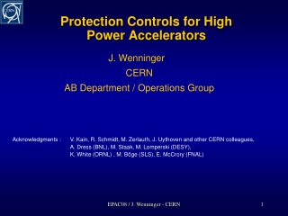 Protection Controls for High Power Accelerators