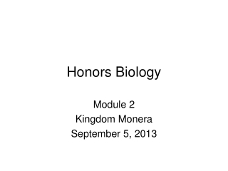 Honors Biology