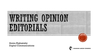 Writing opinion editorials