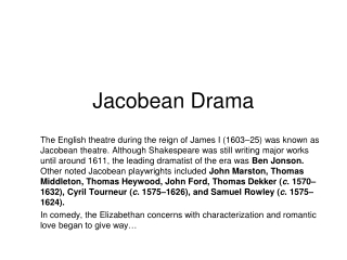 Jacobean Drama