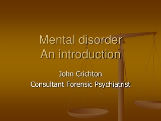 Mental disorder An introduction