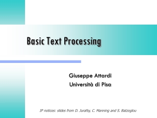 Basic Text Processing