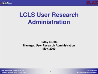 LCLS User Research Administration