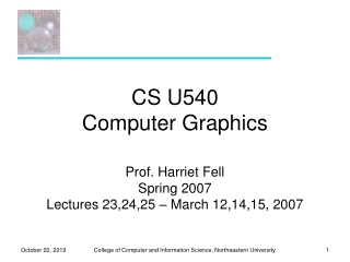 CS U540 Computer Graphics