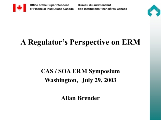 A Regulator’s Perspective on ERM