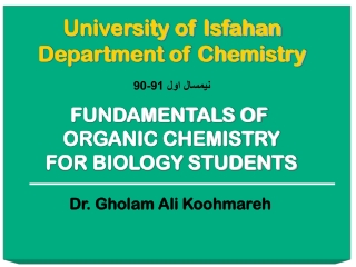 University of Isfahan Department of Chemistry