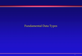 Fundamental Data Types