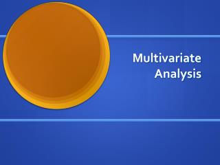 Multivariate Analysis