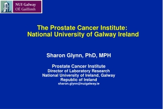 The Prostate Cancer Institute: National University of Galway Ireland