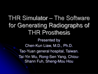 THR Simulator – The Software for Generating Radiographs of THR Prosthesis