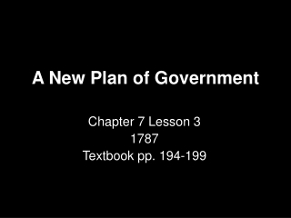 A New Plan of Government