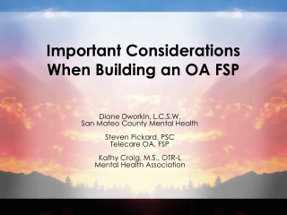 Important Considerations When Building an OA FSP