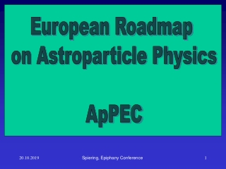 European Roadmap on Astroparticle Physics ApPEC