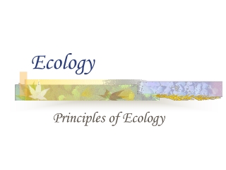 Ecology