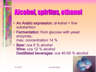 Alcohol , spiritus , ethanol