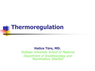 Thermoregulation