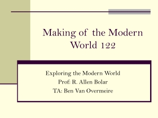 Making of the Modern World 122