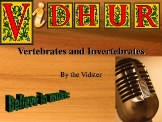 Vertebrates and Invertebrates