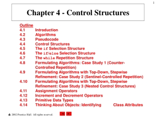 Chapter 4 - Control Structures