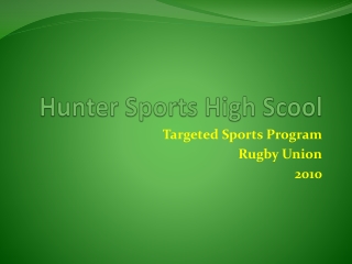 Hunter Sports High Scool