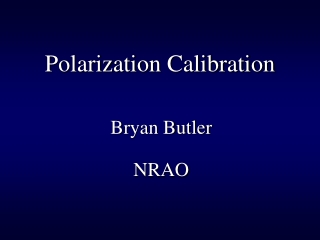 Polarization Calibration