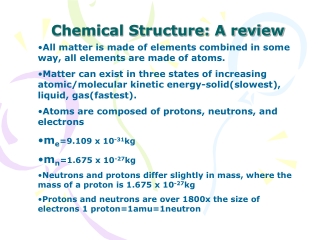 Chemical Structure: A review