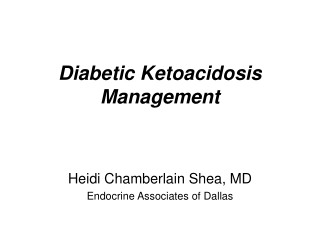 Diabetic Ketoacidosis Management