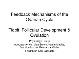 Feedback Mechanisms of the Ovarian Cycle Tidbit: Follicular Development &amp; Ovulation