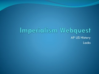 Imperialism Webquest