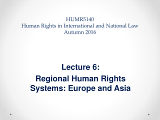 HUMR5140 Human Rights in International and National Law Autumn 2016