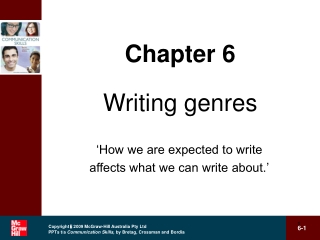 Chapter 6 Writing genres