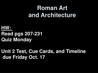 Roman Art and Architecture