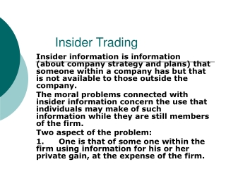 Insider Trading