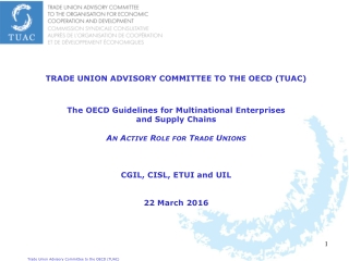 TRADE UNION ADVISORY COMMITTEE TO THE OECD (TUAC)