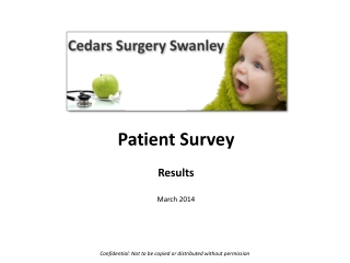 Cedars Surgery Patient Survey Results March 2014