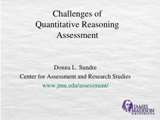 Challenges of Quantitative Reasoning Assessment